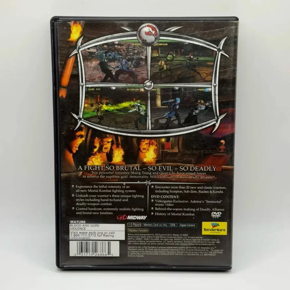 Mortal Kombat: Deadly Alliance (PS2) Tested & Complete + REG CARD
